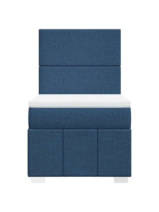 Box spring postel s matrací modrá 80x200 cm textil