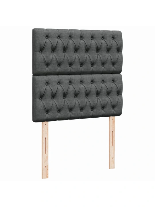 Box spring postel s matrací tmavě šedá 80 x 200 cm textil