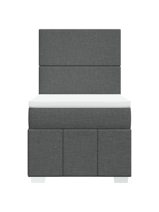 Box spring postel s matrací tmavě šedá 90x190 cm textil