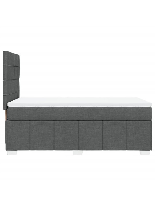 Box spring postel s matrací tmavě šedá 90x190 cm textil