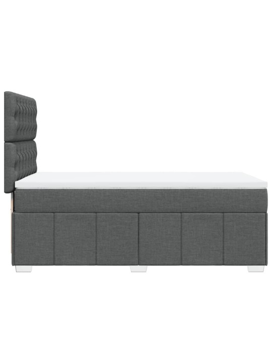 Box spring postel s matrací tmavě šedá 90x190 cm textil
