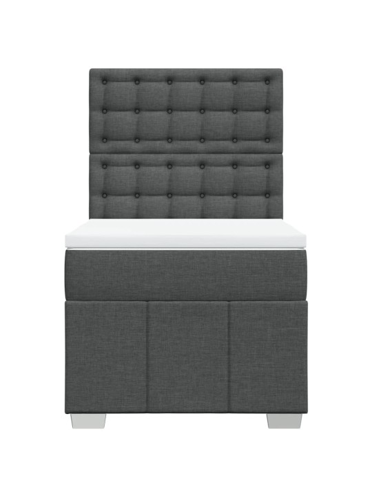 Box spring postel s matrací tmavě šedá 90x190 cm textil