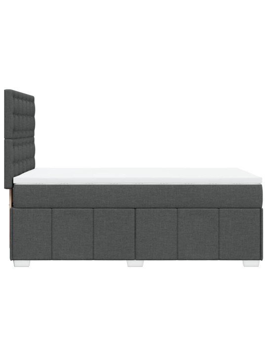 Box spring postel s matrací tmavě šedá 90x190 cm textil