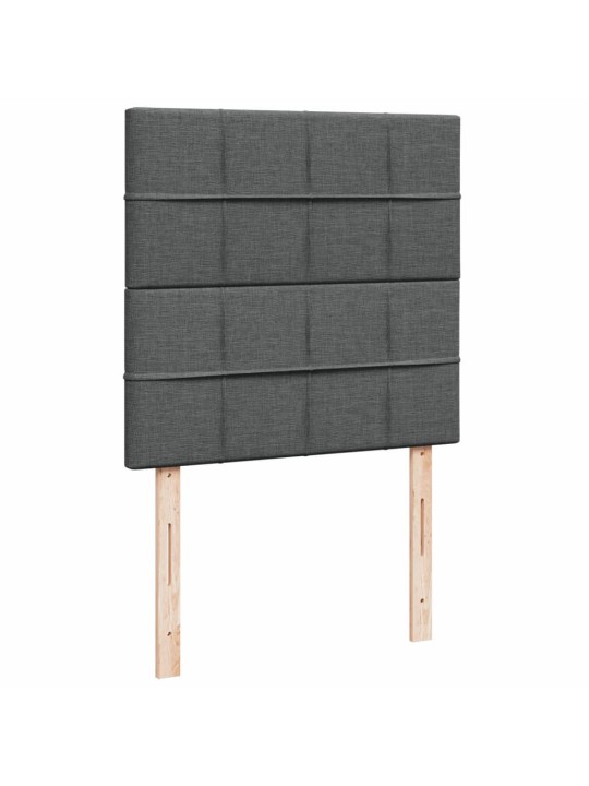 Box spring postel s matrací tmavě šedá 90x200 cm textil