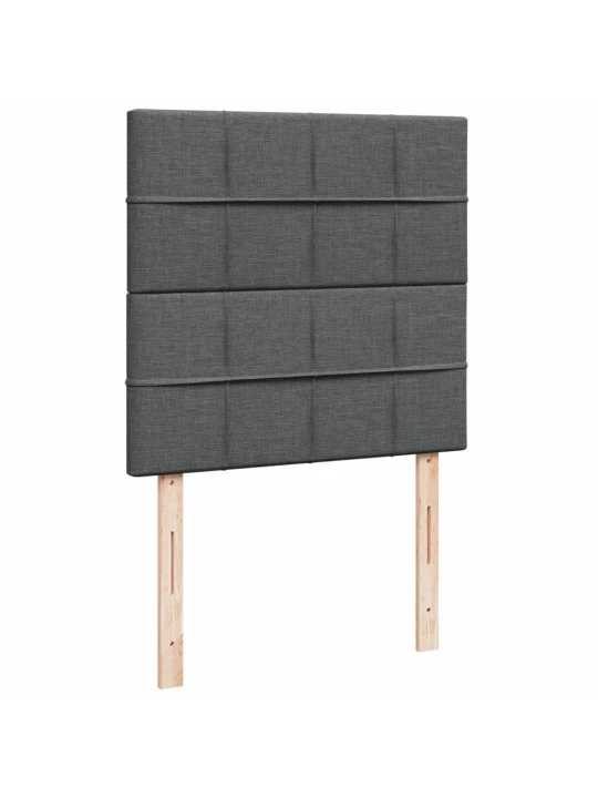Box spring postel s matrací tmavě šedá 100 x 200 cm textil