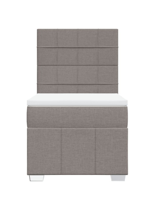 Box spring postel s matrací taupe 100 x 200 cm textil