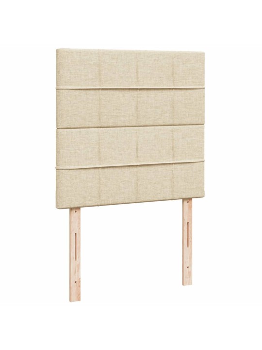 Box spring postel s matrací krémová 100 x 200 cm textil