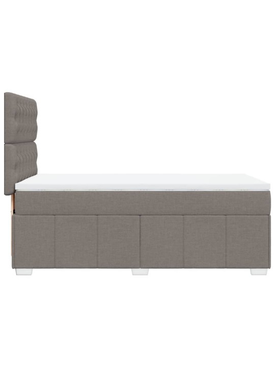Box spring postel s matrací taupe 100 x 200 cm textil