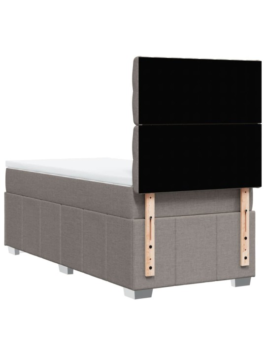 Box spring postel s matrací taupe 100 x 200 cm textil