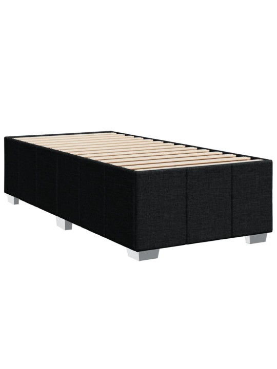 Box spring postel s matrací černá 100 x 200 cm textil
