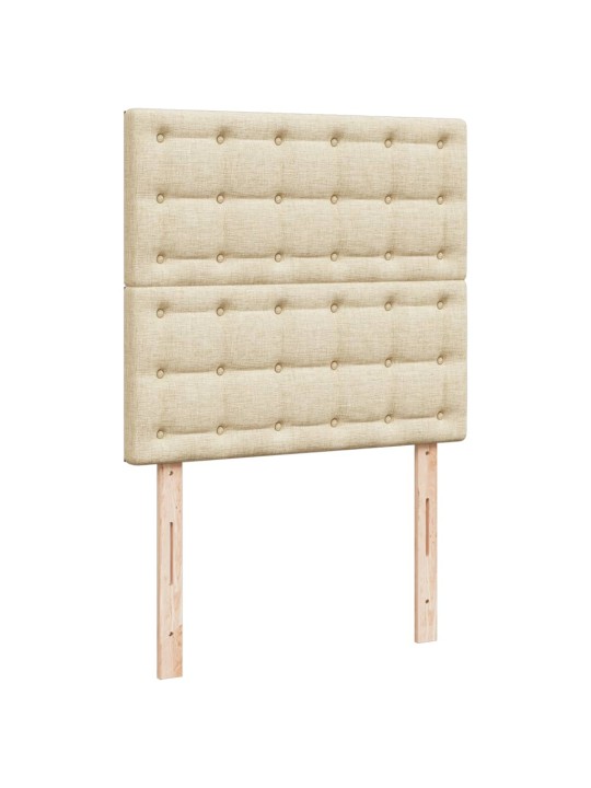 Box spring postel s matrací krémová 100 x 200 cm textil