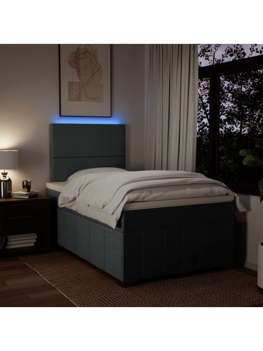 Box spring postel s matrací tmavě šedá 120x190 cm textil