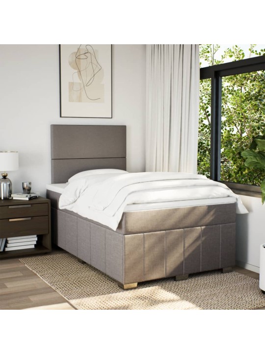 Box spring postel s matrací taupe 120x190 cm textil
