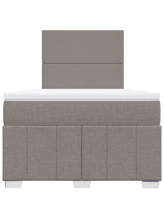 Box spring postel s matrací taupe 120x190 cm textil
