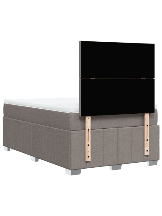 Box spring postel s matrací taupe 120x190 cm textil