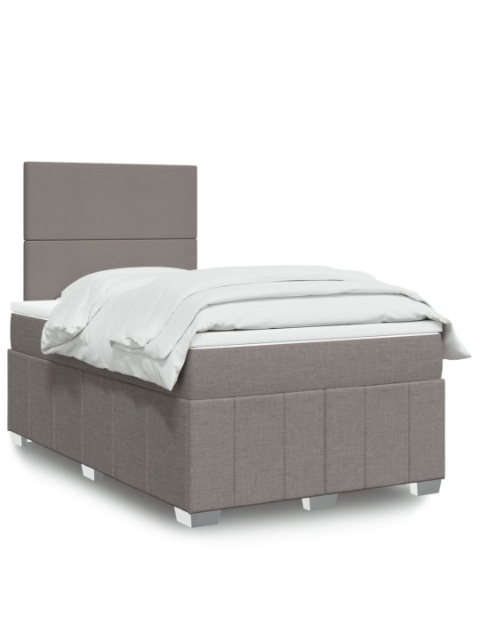 Box spring postel s matrací taupe 120x190 cm textil