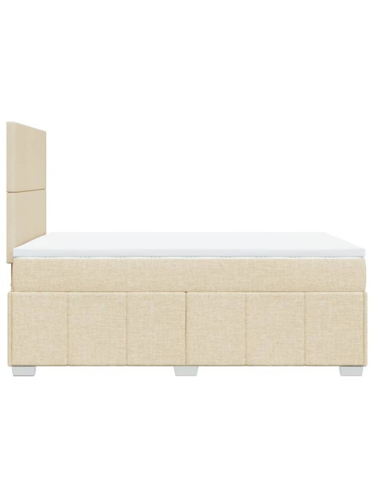 Box spring postel s matrací krémová 120x190 cm textil