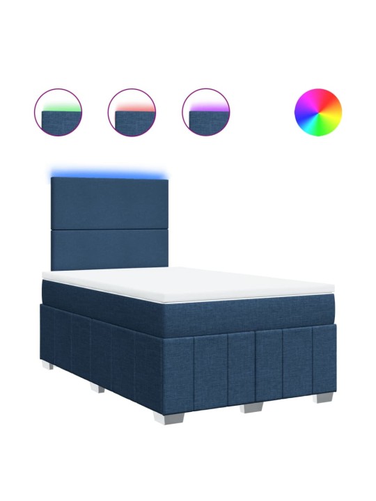 Box spring postel s matrací černá 120x190 cm textil