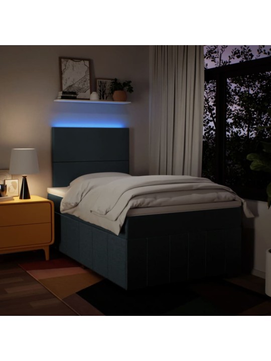 Box spring postel s matrací černá 120x190 cm textil
