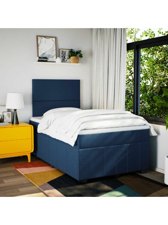 Box spring postel s matrací černá 120x190 cm textil