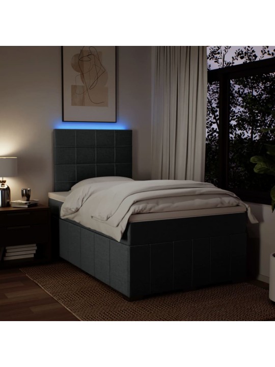 Box spring postel s matrací tmavě šedá 120x190 cm textil