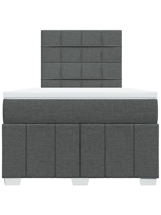 Box spring postel s matrací tmavě šedá 120x190 cm textil