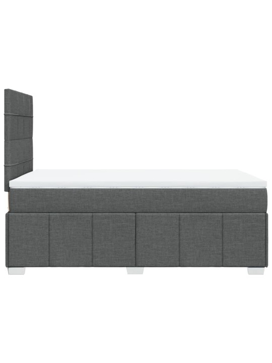 Box spring postel s matrací tmavě šedá 120x190 cm textil
