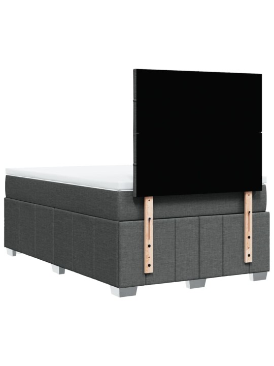 Box spring postel s matrací tmavě šedá 120x190 cm textil