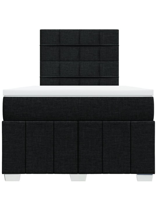 Box spring postel s matrací černá 120x190 cm textil