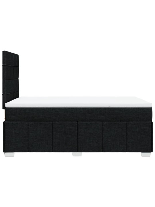 Box spring postel s matrací černá 120x190 cm textil