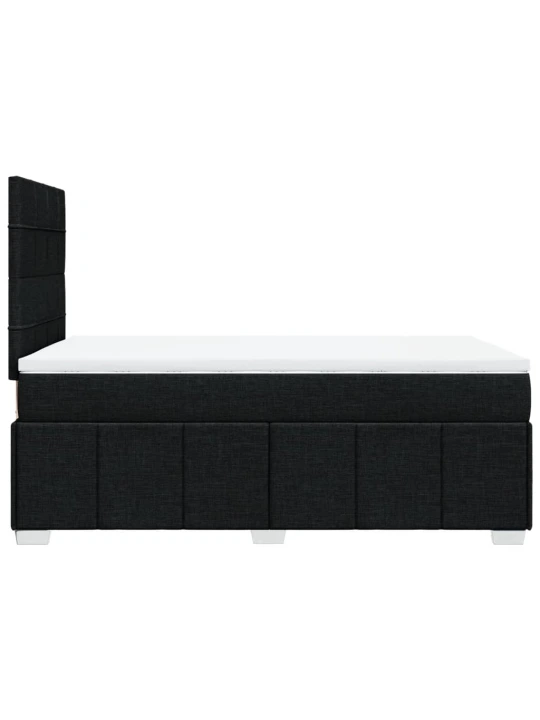 Box spring postel s matrací černá 120x190 cm textil