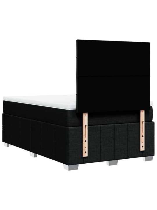 Box spring postel s matrací černá 120x190 cm textil