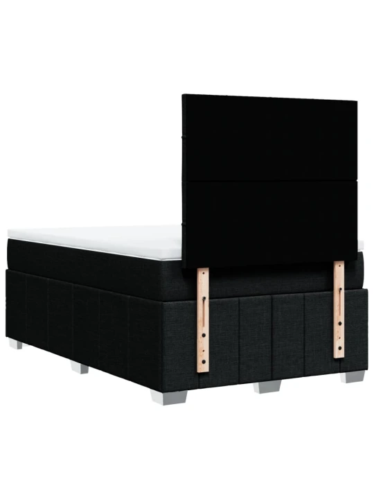 Box spring postel s matrací černá 120x190 cm textil