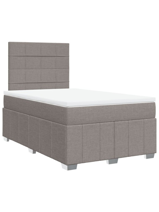 Box spring postel s matrací taupe 120x190 cm textil