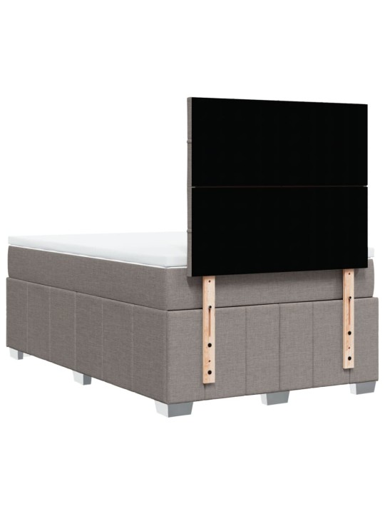 Box spring postel s matrací taupe 120x190 cm textil