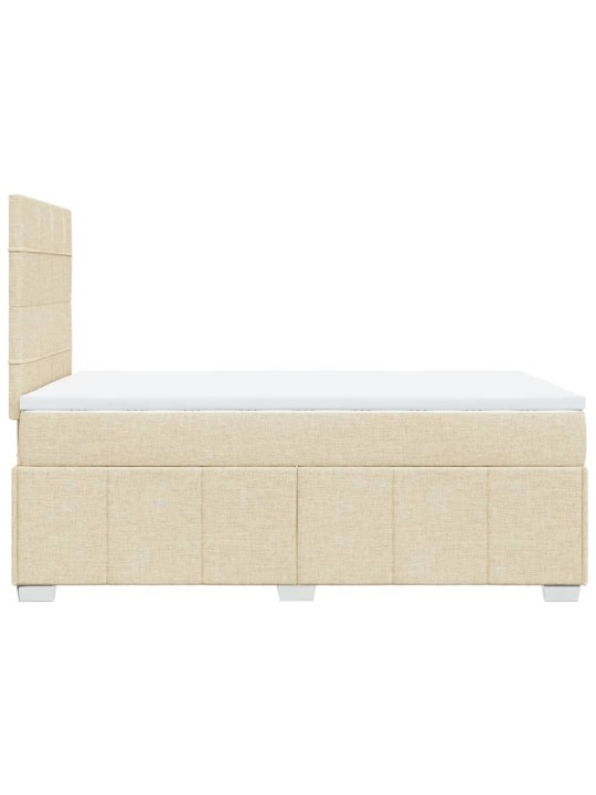 Box spring postel s matrací krémová 120x190 cm textil