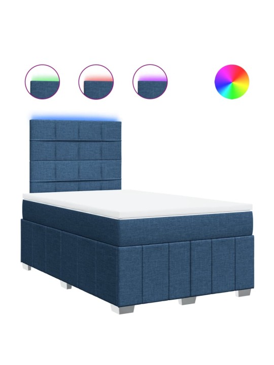 Box spring postel s matrací černá 120x190 cm textil