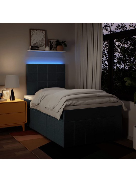 Box spring postel s matrací černá 120x190 cm textil