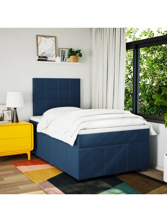 Box spring postel s matrací černá 120x190 cm textil