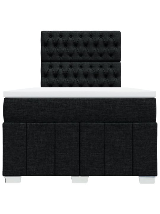 Box spring postel s matrací černá 120x190 cm textil