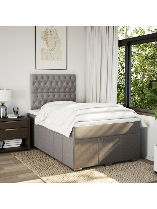 Box spring postel s matrací taupe 120x190 cm textil