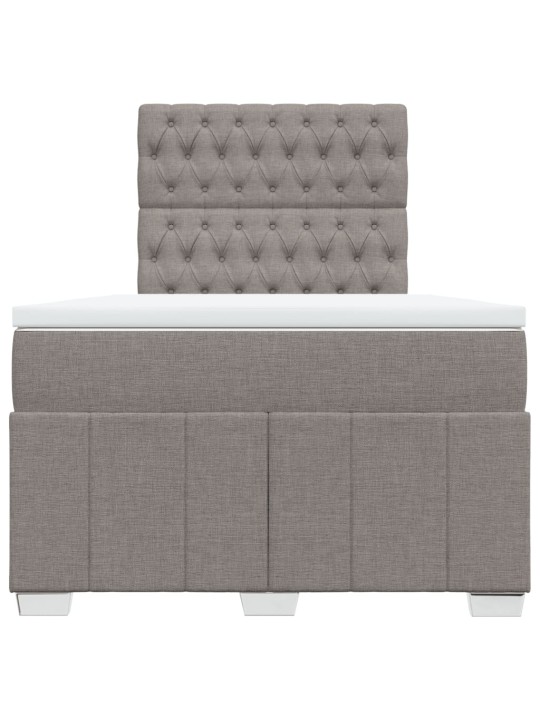 Box spring postel s matrací taupe 120x190 cm textil