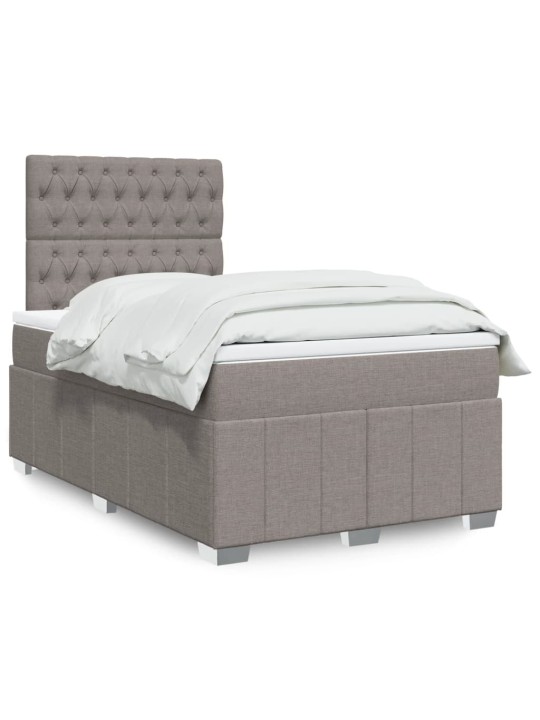 Box spring postel s matrací taupe 120x190 cm textil