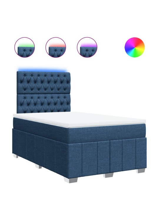 Box spring postel s matrací černá 120x190 cm textil