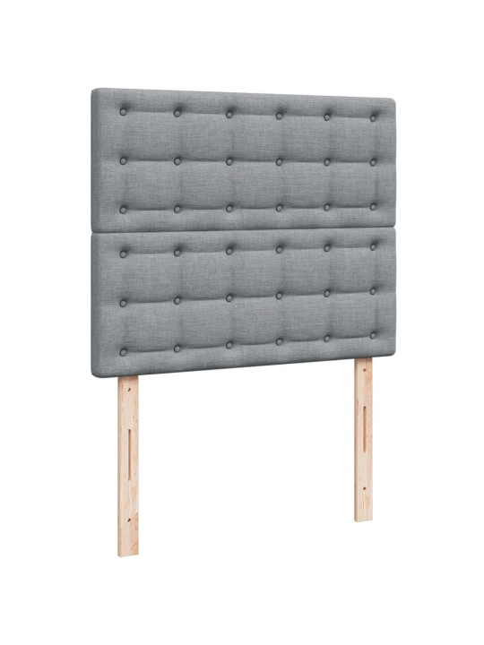 Box spring postel s matrací světle šedá 120x190 cm textil