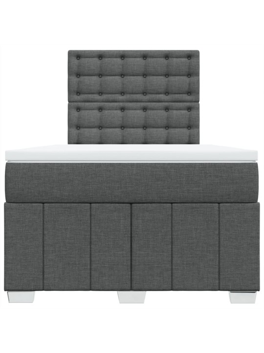 Box spring postel s matrací tmavě šedá 120x190 cm textil