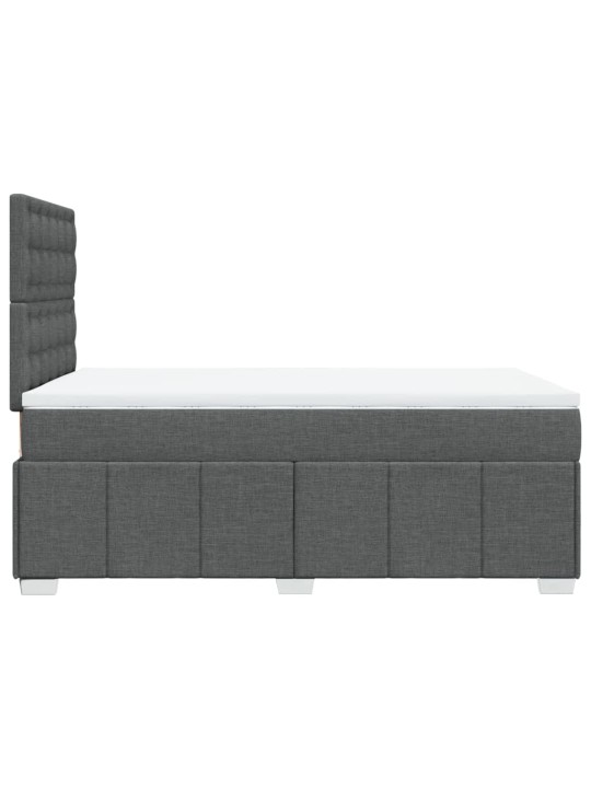 Box spring postel s matrací tmavě šedá 120x190 cm textil