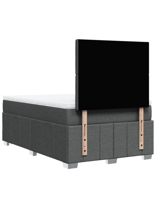 Box spring postel s matrací tmavě šedá 120x190 cm textil