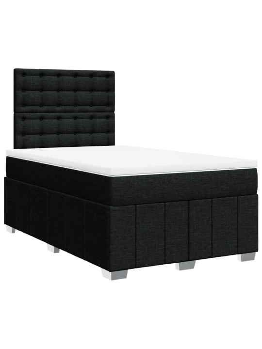 Box spring postel s matrací černá 120x190 cm textil