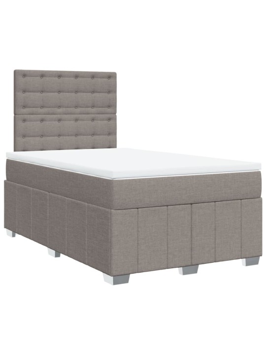 Box spring postel s matrací taupe 120x190 cm textil